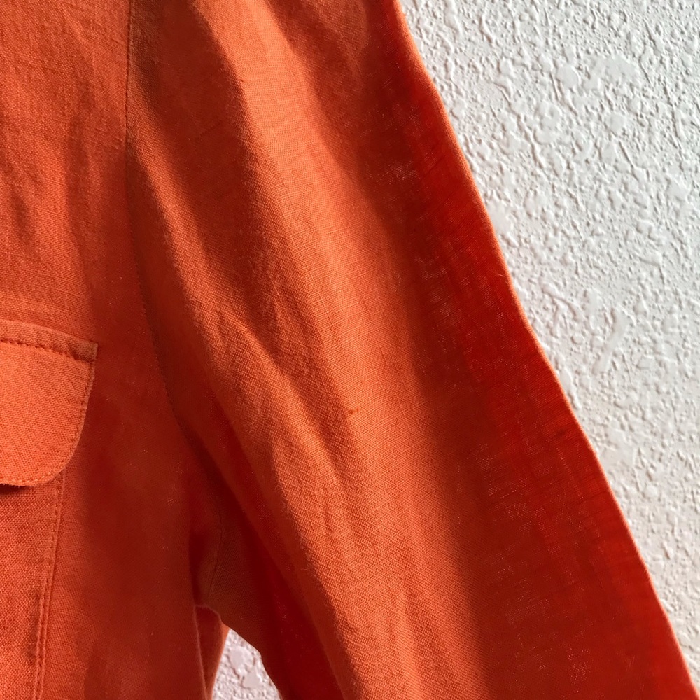 Celine 100% Linen Button Down Top - image 4